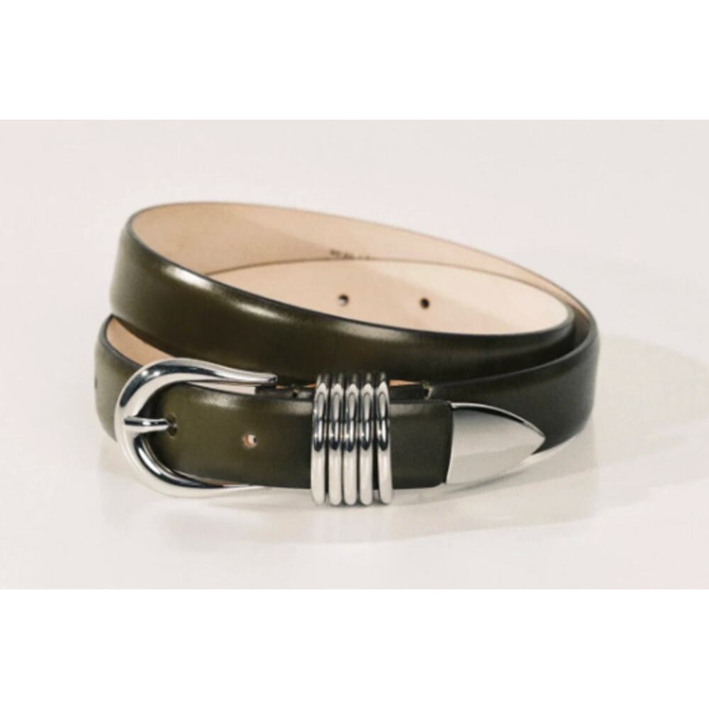 Dehanche Hollyhock Belt - Khaki Green & Silver size M - Picture 2 of 11
